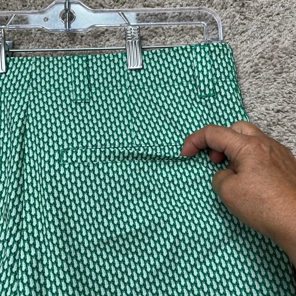 Callaway Shorts Mens 30 Green Geomentric Stretch Waistband Opti-Dri Performance